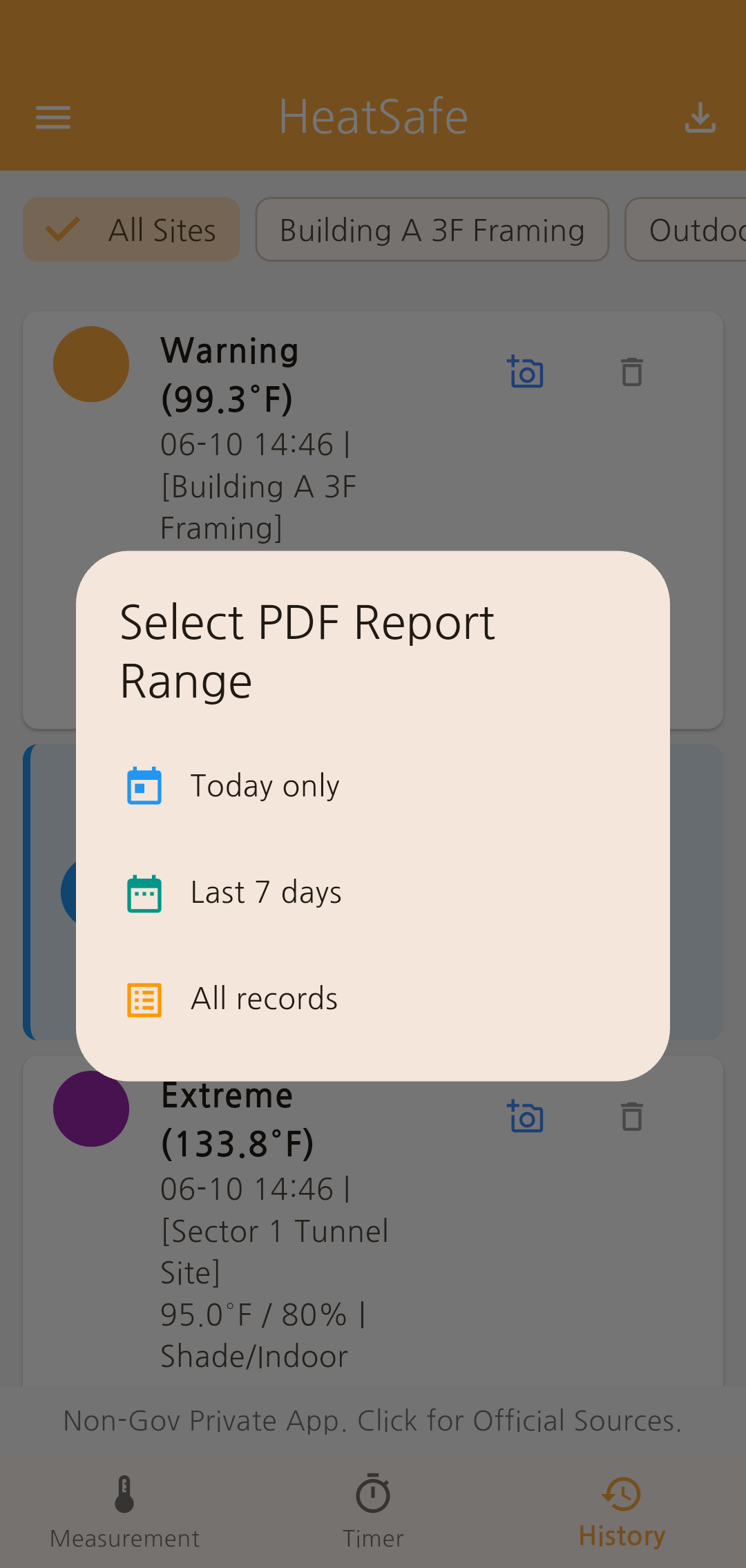 HeatSafe PDF Report
